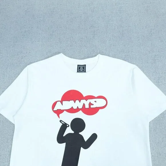 Always White Fun Graphic Short Sleeve T Shirt